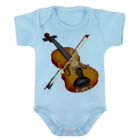Body Bebê Infantil roupa criança Violino musica classica instrumento - Foto 2