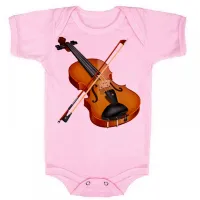 Body Bebê Infantil roupa criança Violino musica classica instrumento - Foto 4