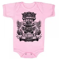 Body Bebê Infantil roupa criança Agosto Aniversário Melhores nasceram - Foto 4