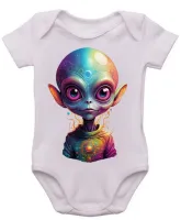 Body Bebê Infantil roupa criança Alien et ovni colorido varginha - Foto 3