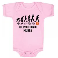 Body Bebê Infantil roupa criança Evolução Humana Bitcoin - Foto 4