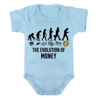 Body Bebê Infantil roupa criança Evolução Humana Bitcoin - Foto 2