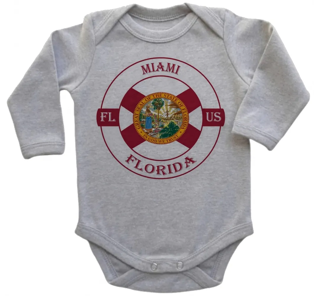 Body Bebê Infantil roupa criança Miami Florida Lembrança