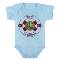 Body Bebê Infantil roupa criança Miami Florida Lembrança - Foto 2