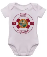 Body Bebê Infantil roupa criança Miami Florida Lembrança - Foto 3