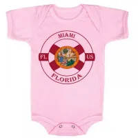 Body Bebê Infantil roupa criança Miami Florida Lembrança - Foto 4