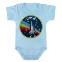 Body Bebê Infantil roupa criança Nasa Vintage foguete - Foto 2