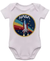 Body Bebê Infantil roupa criança Nasa Vintage foguete - Foto 3