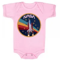 Body Bebê Infantil roupa criança Nasa Vintage foguete - Foto 4