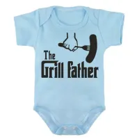 Body Bebê Infantil roupa criança Pai churrasco assador churrasqueira - Foto 2