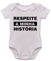 Body Bebê Infantil roupa criança Respeite minha história - Foto 3