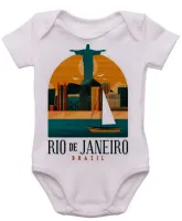 Body Bebê Infantil roupa criança Rio de Janeiro Cristo Redentor - Foto 3