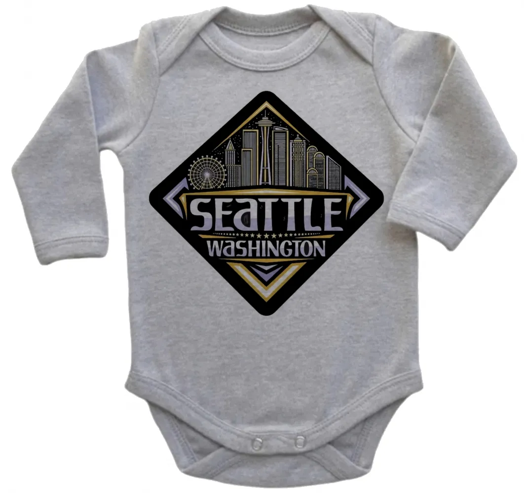 Body Bebê Infantil roupa criança Seattle Washington lembrança