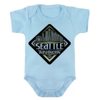 Body Bebê Infantil roupa criança Seattle Washington lembrança - Foto 2
