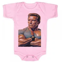 Body Bebê Infantil roupa criança arnold schwarzenegger musculação - Foto 4