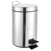 Lixeira Inox Pedal E Balde 4,5 Litros Lixeira Para Banheiro