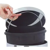 Lixeira Inox Pedal E Balde 4,5 Litros Lixeira Para Banheiro - Foto 3