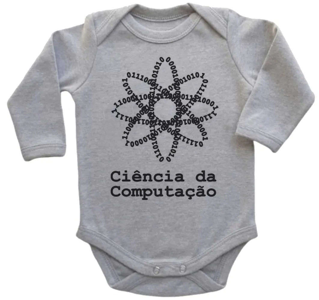 Body Bebê Infantil roupa criança Ciência da computação binario