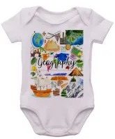 Body Bebê Infantil roupa criança Geografia professor  estudante - Foto 3