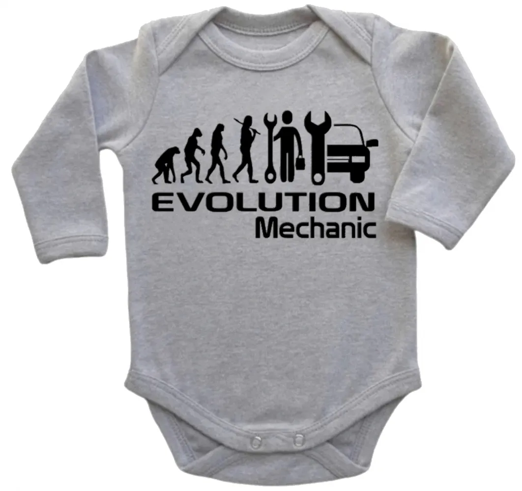 Body Bebê Infantil roupa criança Mecanico carros oficina evolução Imagem