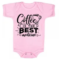 Body Bebê Infantil roupa criança Medicina Café melhor remédio - Foto 4