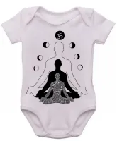Body Bebê Infantil roupa criança Meditação Yoga Reiki meditar - Foto 3