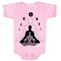 Body Bebê Infantil roupa criança Meditação Yoga Reiki meditar - Foto 4