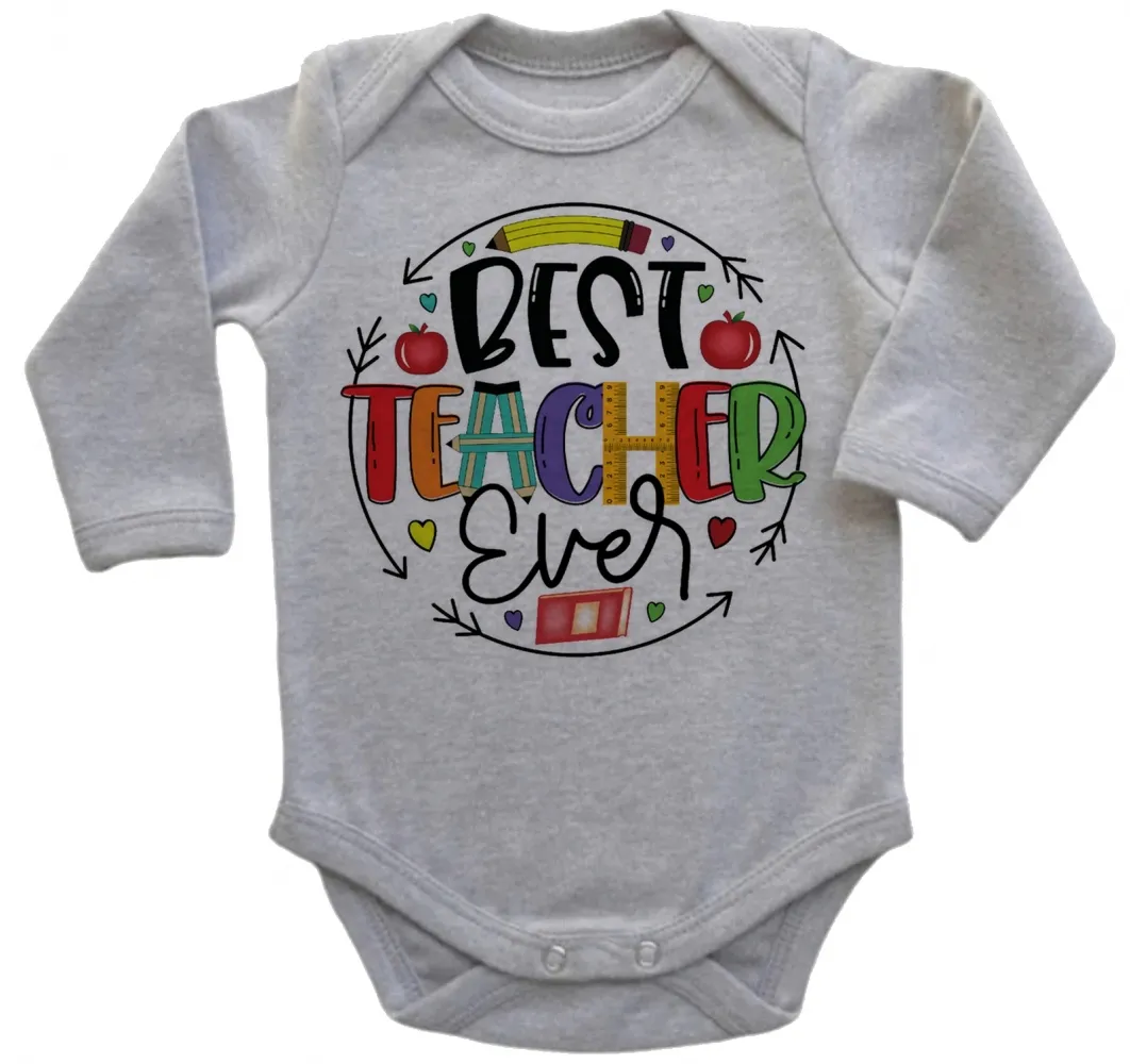Body Bebê Infantil roupa criança Melhor professor professora Teacher Imagem