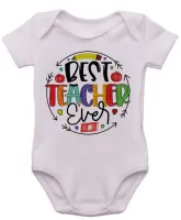 Body Bebê Infantil roupa criança Melhor professor professora Teacher - Foto 3