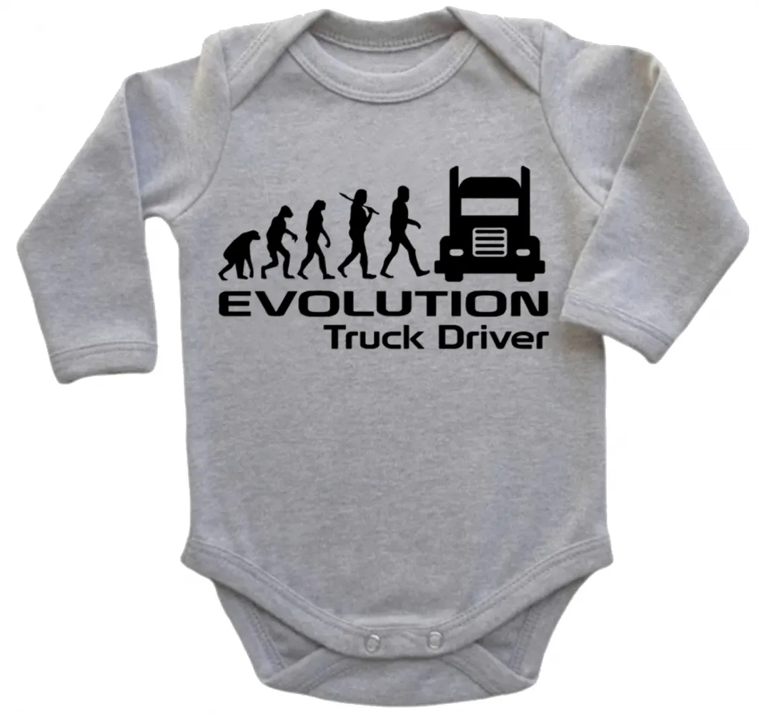 Body Bebê Infantil roupa criança Motorista caminhão evolução caminhoneiro