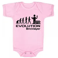 Body Bebê Infantil roupa criança Pedreiro construtor evolução - Foto 4