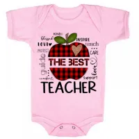 Body Bebê Infantil roupa criança Professor teacher professora - Foto 4