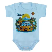 Body Bebê Infantil roupa criança Turismo turista estudante - Foto 2