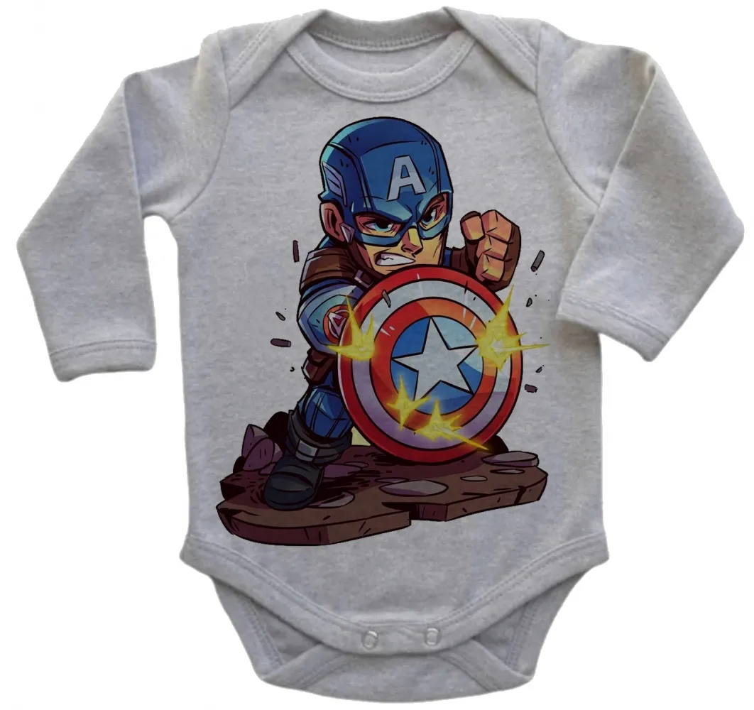 Body Bebê Infantil roupa criança Capitão america escudo balas