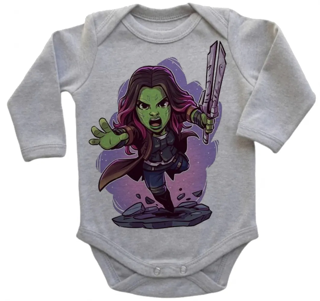 Body Bebê Infantil roupa criança Gamora guardioes da galaxia