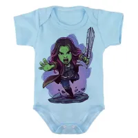 Body Bebê Infantil roupa criança Gamora guardioes da galaxia - Foto 2