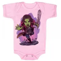Body Bebê Infantil roupa criança Gamora guardioes da galaxia - Foto 4