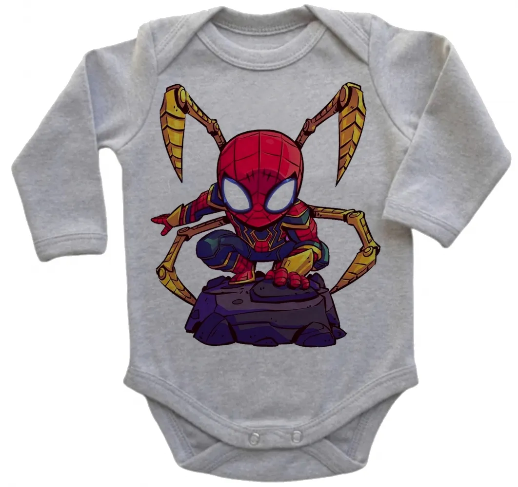 Body Bebê Infantil roupa criança Homem aranha traje tony Stark