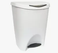 Lixeira 7,5l Cesto Pedal Lixo Banheiro Resistente Escritório