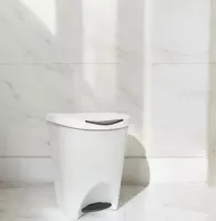 Lixeira 7,5l Cesto Pedal Lixo Banheiro Resistente Escritório - Foto 3