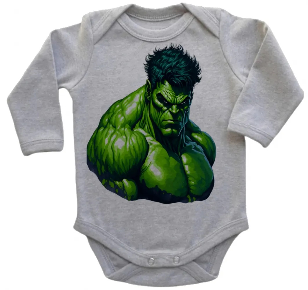 Body Bebê Infantil roupa criança Hulk vingadores super heroi verdão