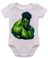 Body Bebê Infantil roupa criança Hulk vingadores super heroi verdão - Foto 3