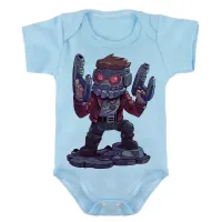 Body Bebê Infantil roupa criança Peter quill guardioes galaxia hero - Foto 2