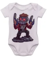 Body Bebê Infantil roupa criança Peter quill guardioes galaxia hero - Foto 3