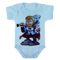 Body Bebê Infantil roupa criança thor martelo vingadores hero - Foto 2