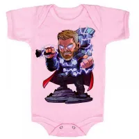 Body Bebê Infantil roupa criança thor martelo vingadores hero - Foto 4