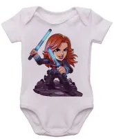 Body Bebê Infantil roupa criança Viuva negra vingadores mulher - Foto 3