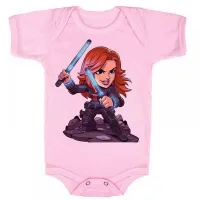 Body Bebê Infantil roupa criança Viuva negra vingadores mulher - Foto 4