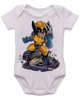 Body Bebê Infantil roupa criança Wolverine garra vingador top - Foto 3