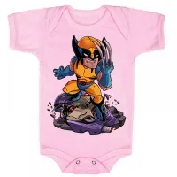 Body Bebê Infantil roupa criança Wolverine garra vingador top - Foto 4